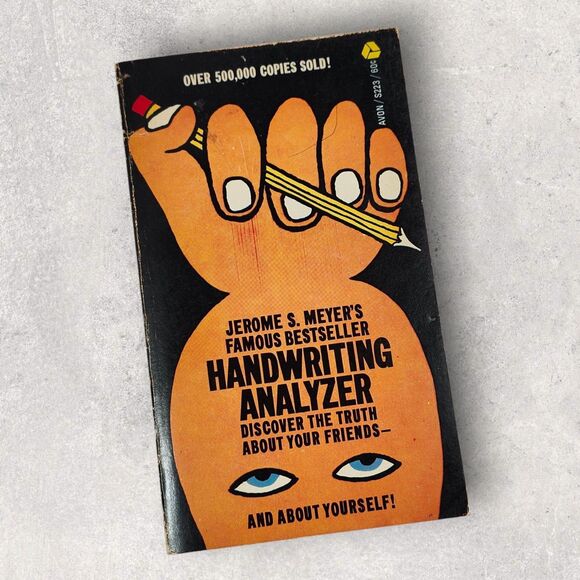 Vintage 1968 Handwriting Analyzer by Jerome S. Meyer Avon Books 1960s Pop Art - Picture 1 of 4